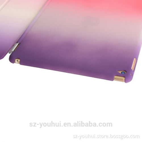 High Quality Rainbow Color Smart Leather Wallet Case For Ipad Air 1 2 6